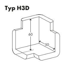 Narożnik ochronny potrójny Typ H3D - 3